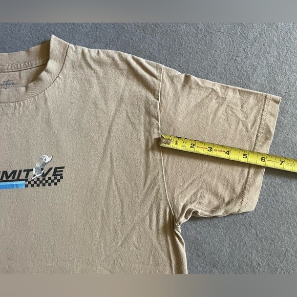 Primitive Skateboarding Racing T-Shirt Men’s Medium Tan Short Sleeve Cotton Tee - Picture 7 of 7